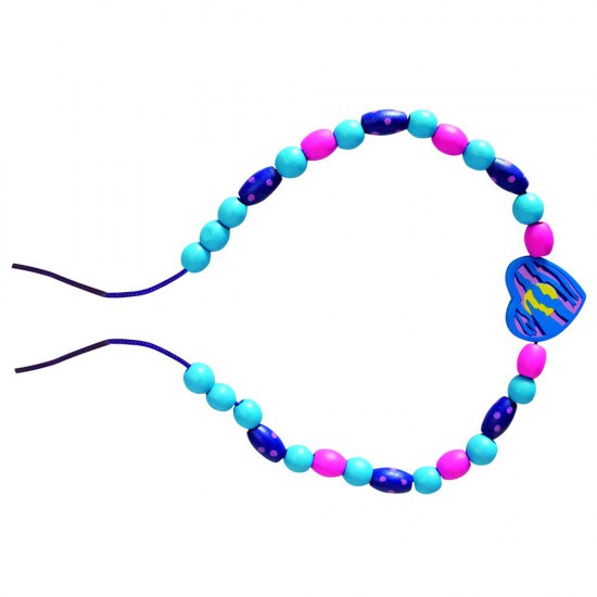 Мъниста в дървена кутия - Сърца