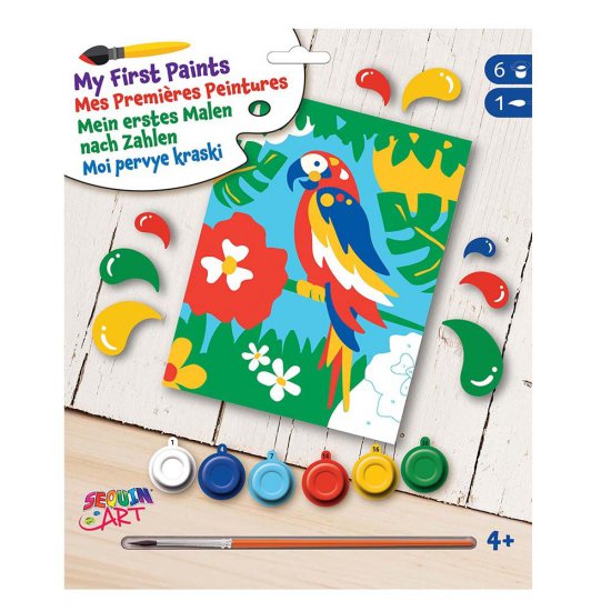 Картина за рисуване по номера, Моята първа картина, Папагал