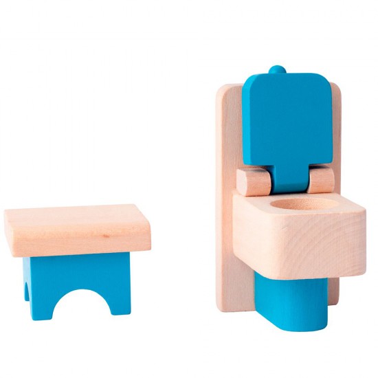 Дървена баня за кукли