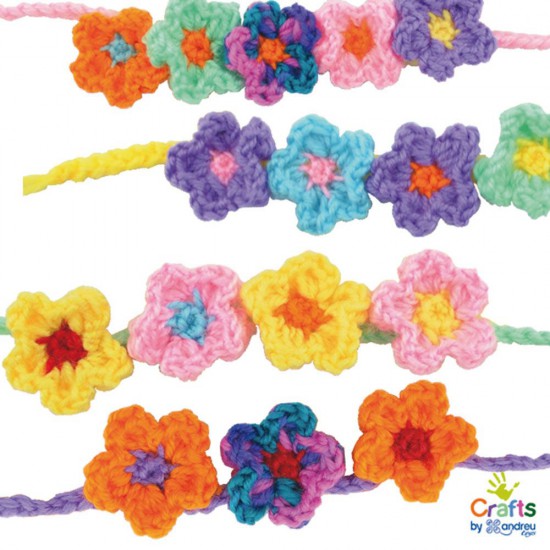 Изплети сама аксесоари с цветя на една кука