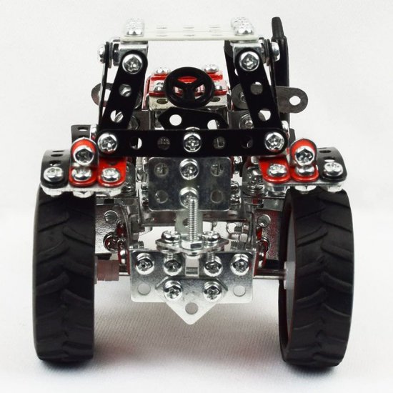 Метален конструктор със соларна батерия, Самолет, 129 части, Micro Series