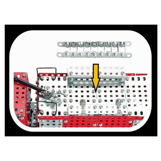 Метален конструктор със соларна батерия, Самолет, 129 части, Micro Series