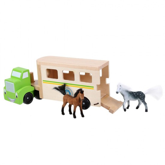 Дървен камион с конюшна