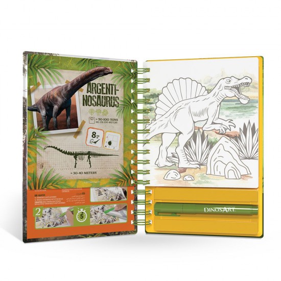 DinosArt, Творческа книга, рисуване с фолио, Динозаври