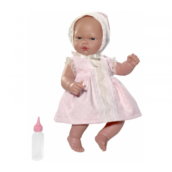 Кукла-бебе Оли с розова рокля и шапка