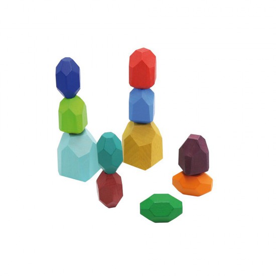 Дървени камъчета за баланс и строене на кули