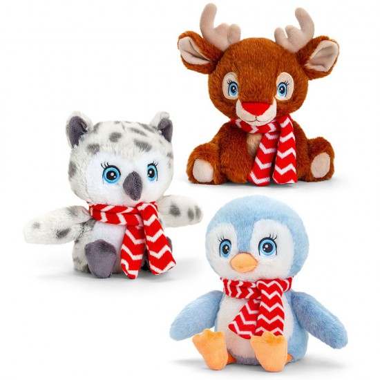Keeleco, Екологична играчка, Keeleco, Коледни животни със шалче, 16 см, Keel Toys