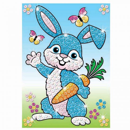 Творчески комплект с пайети, Зайчета