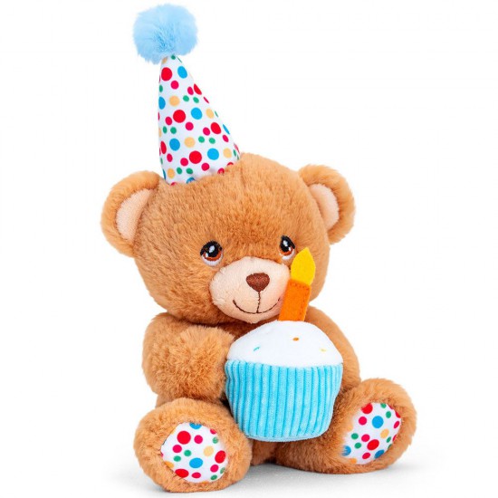 Keeleco, Екологична играчка, Meче, Happy Birthday, 15 см, Keel Toys