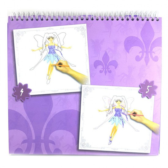 Книжка за рисуване със стикери и шаблони, Вълшебен свят