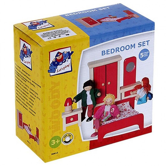 Дървена спалня за кукли