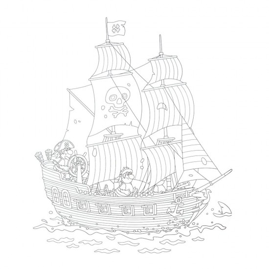Детска книжка за оцветяване, Пирати