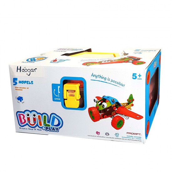 Пластмасов конструктор, Превозни средства, 5 в 1, 136 части