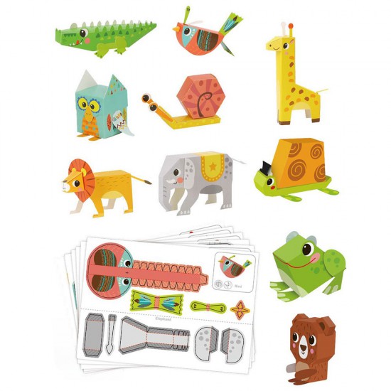 Tooky Toy, Комплект 3D оригами, Животни