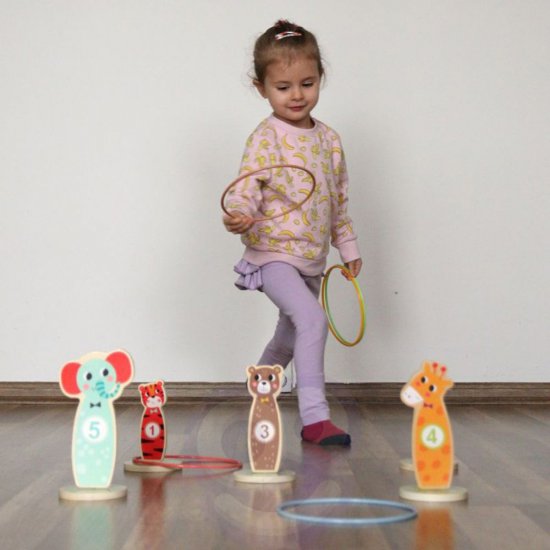 Дървена игра с рингове, Животни