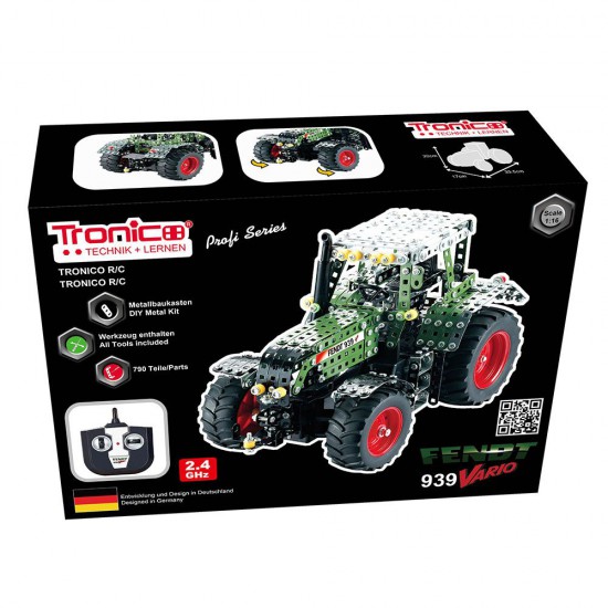 Profi Series, Метален конструктор, Трактор Fendt 939 Vario, с дистанционно, 790 части, Tronico