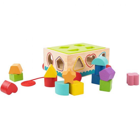 Tooky Toy, Дървена количка-сортер за дърпане
