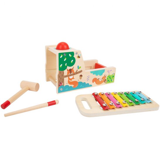 Tooky Toy, Дървена игра с топче и ксилофон, 2 в 1