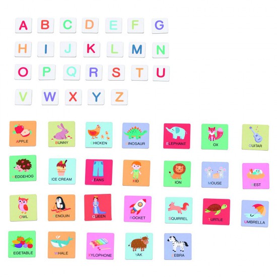 Lelin Toys, Магнитна книга-куфар, Букви, срички и думи на английски език