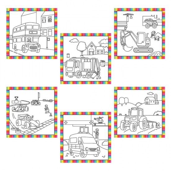 Galt Toys, Бебешка книжка за рисуване с вода, превозни средства