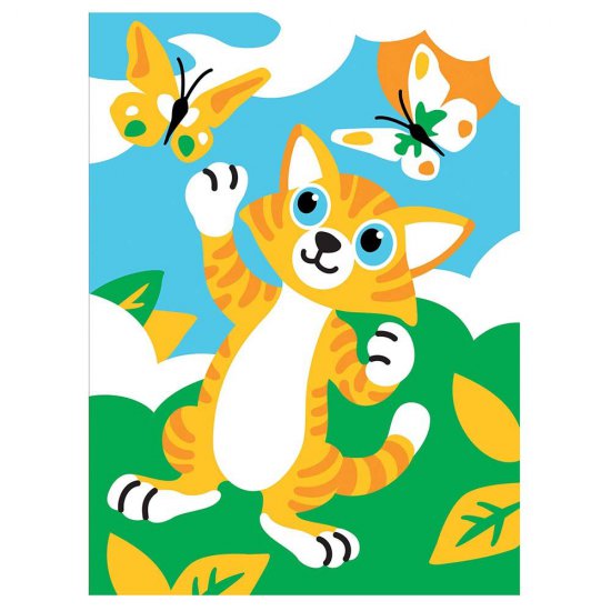 Картина за рисуване по номера, Моята първа картина, Коте