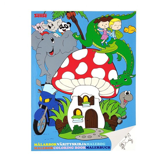 Голяма детска книжка за оцветяване, Приказни картинки, 112 страници