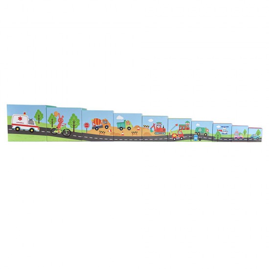 Tini Toys, Кула от картонени кубчета за най-малките, Превозни средства