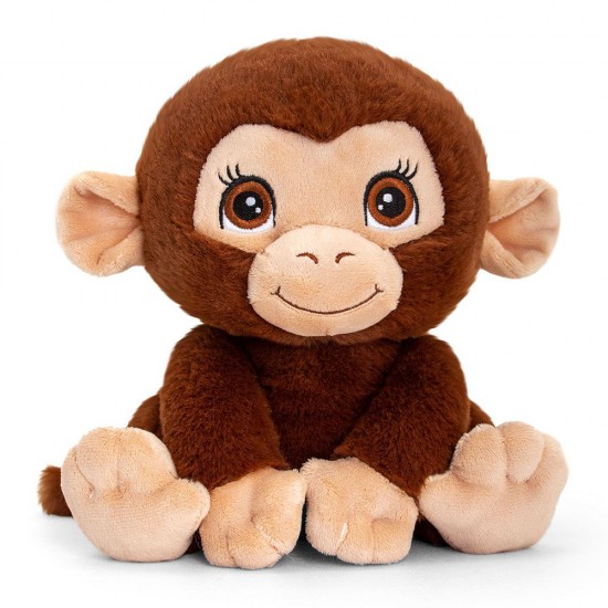 Keel Toys, Маймунка, екологична плюшена играчка от серията Keeleco, 25 см
