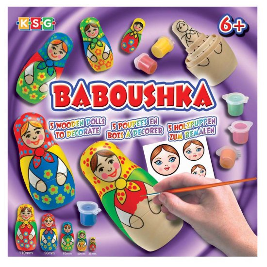 Дървени матрьошки - комплект за оцветяване