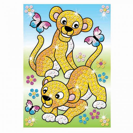 Творчески комплект с пайети, Лъвчета