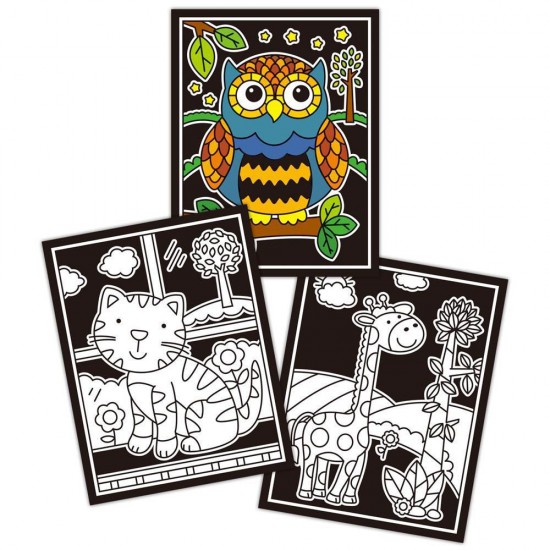 Детска книжка за оцветяване с кадифе, Сладки животни