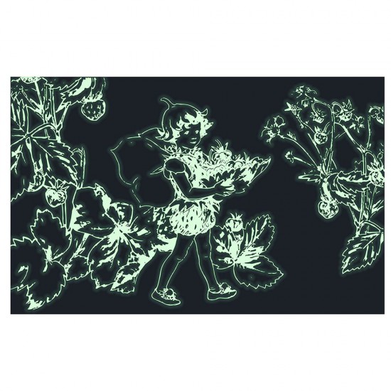 Светеща в тъмното дървена музикална кутия с чекмедже, Феята на ягодите