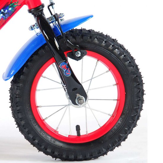 Детски велосипед Спайдермен с помощни колела, 12 инча