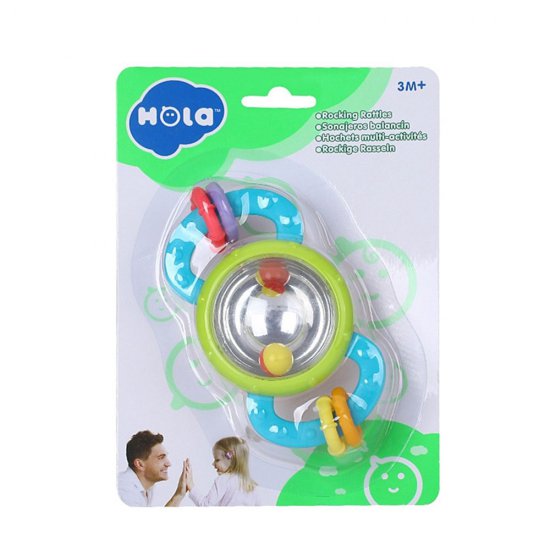 Бебешка дрънкалка и гризалка, с цветни топчета и халки