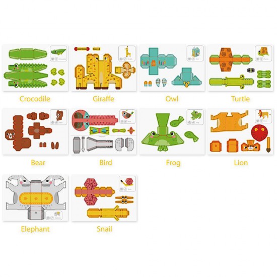 Tooky Toy, Комплект 3D оригами, Животни