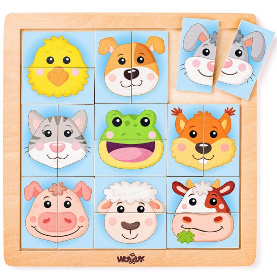 Woodyland, Дървен пъзел с глави на животни, Домашни любимци