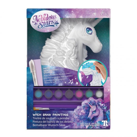 Nebulous Stars, Комплект за оцветяване, Касичка и сейф за желания, ЕДНОРОГ