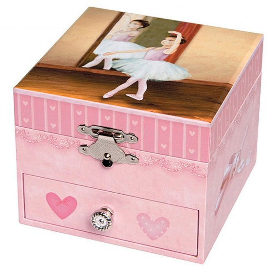 Дървена музикална кутия за бижута, Малката балерина