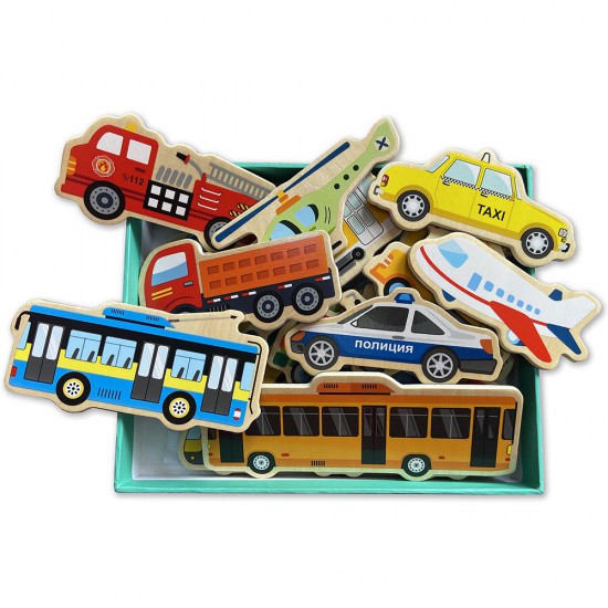 Tini Toys, Дървени магнити, Превозни средства
