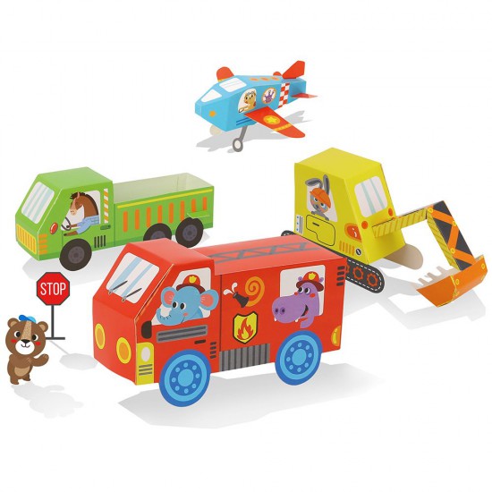 Tooky Toy, Комплект 3D оригами, Транспорт