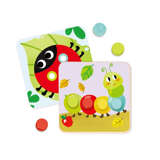 Дървена бебешка мозайка, Цветове в градината