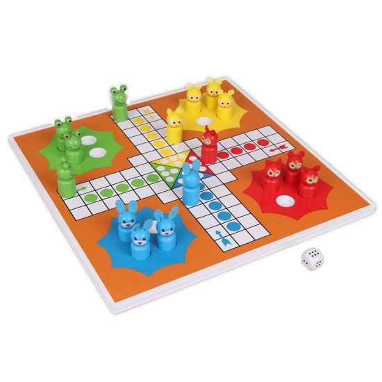 Tini Toys, Детска дървена игра, Не се сърди човече, Животни