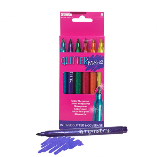 Блестящи флумастери 6 бр.