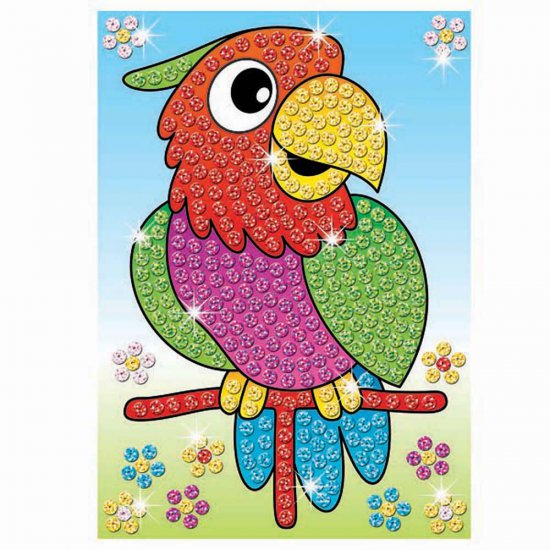 Творчески комплект с пайети, Папагали