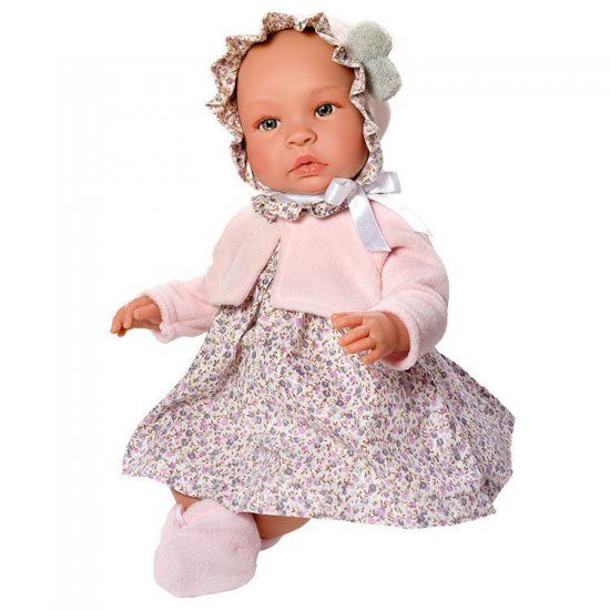 Кукла-бебе, Лея, с рокля на цветя