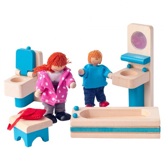 Дървена баня за кукли