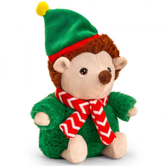 Keeleco, Екологична играчка, Таралежче с коледно облекло, 20 см, Keel Toys