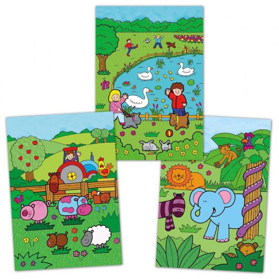 Комплект Книжка за рисуване с вода - Животни