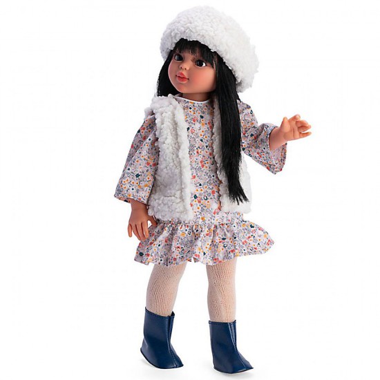 Asi, Кукла Сабрина, с цветна рокля, шапка и елек
