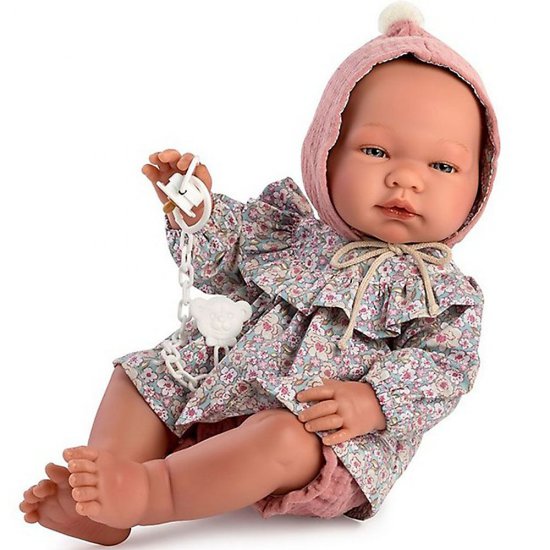 Asi, Кукла бебе Мария, с розова шапка и рокля на цветя